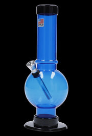 JM Plastics Bubble Base with Carb Hole Acrylic Water Pipe - 9 in.