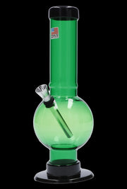 JM Plastics Bubble Base with Carb Hole Acrylic Water Pipe - 9 in.