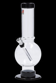 JM Plastics Bubble Base with Carb Hole Acrylic Water Pipe - 9 in.