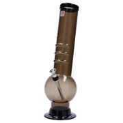 JM Plastics Large Bubble Base with Bent Neck and Grip Acrylic Water Pipe - 12 in.