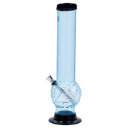 JM Plastics Evil Eye Pyramid Bubble Base Acrylic Water Pipe - 12 in.