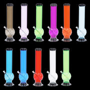 JM Plastics Evil Eye Pyramid Bubble Base Acrylic Water Pipe - 12 in.