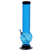 JM Plastics Evil Eye Pyramid Bubble Base Acrylic Water Pipe - 12 in.