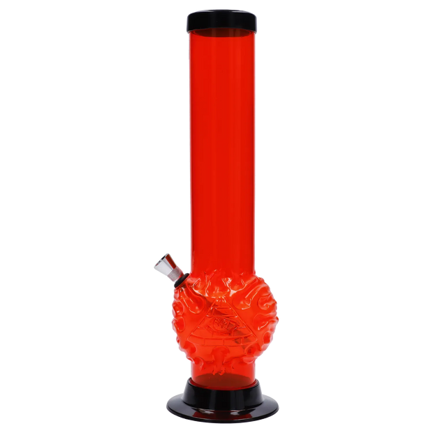 JM Plastics Evil Eye Pyramid Bubble Base Acrylic Water Pipe - 12 in.