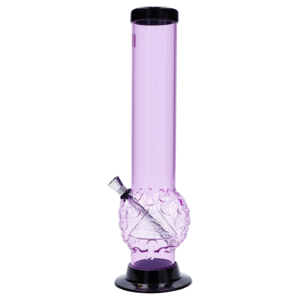 JM Plastics Evil Eye Pyramid Bubble Base Acrylic Water Pipe - 12 in.