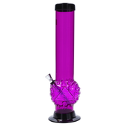 JM Plastics Evil Eye Pyramid Bubble Base Acrylic Water Pipe - 12 in.