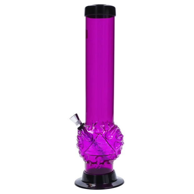 JM Plastics Evil Eye Pyramid Bubble Base Acrylic Water Pipe - 12 in.