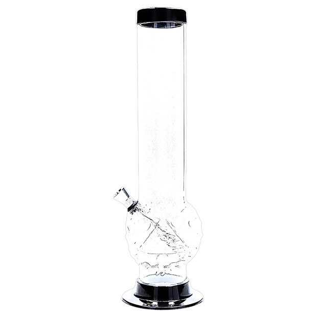 JM Plastics Evil Eye Pyramid Bubble Base Acrylic Water Pipe - 12 in.