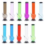 JM Plastics Evil Eye Pyramid Bubble Base Acrylic Water Pipe - 12 in.