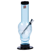 JM Plastics Skull Base with Carb Hole Acrylic Water Pipe - 9 in.