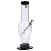 JM Plastics Skull Base with Carb Hole Acrylic Water Pipe - 9 in.