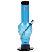 JM Plastics Skull Base with Carb Hole Acrylic Water Pipe - 9 in.