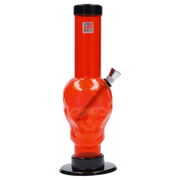 JM Plastics Skull Base with Carb Hole Acrylic Water Pipe - 9 in.
