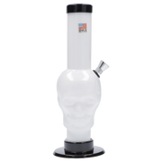 JM Plastics Skull Base with Carb Hole Acrylic Water Pipe - 9 in.