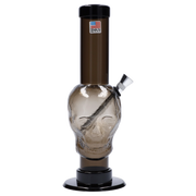 JM Plastics Skull Base with Carb Hole Acrylic Water Pipe - 9 in.