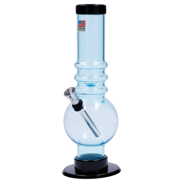 JM Plastics Bubble Base with Grip Acrylic Water Pipe - 9 in.