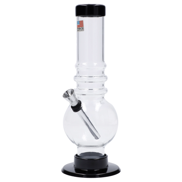 JM Plastics Bubble Base with Grip Acrylic Water Pipe - 9 in.