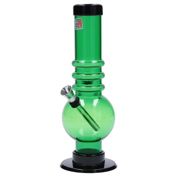 JM Plastics Bubble Base with Grip Acrylic Water Pipe - 9 in.