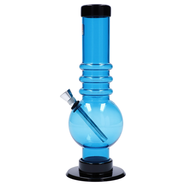 JM Plastics Bubble Base with Grip Acrylic Water Pipe - 9 in.