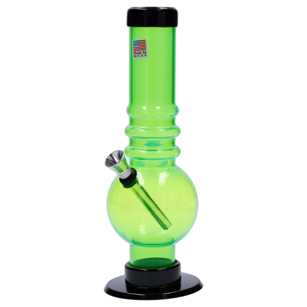 JM Plastics Bubble Base with Grip Acrylic Water Pipe - 9 in.