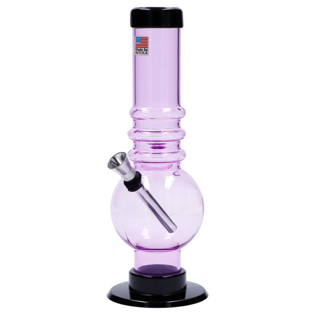 JM Plastics Bubble Base with Grip Acrylic Water Pipe - 9 in.