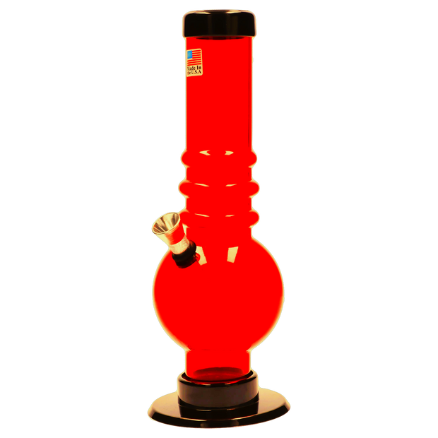 JM Plastics Bubble Base with Grip Acrylic Water Pipe - 9 in.