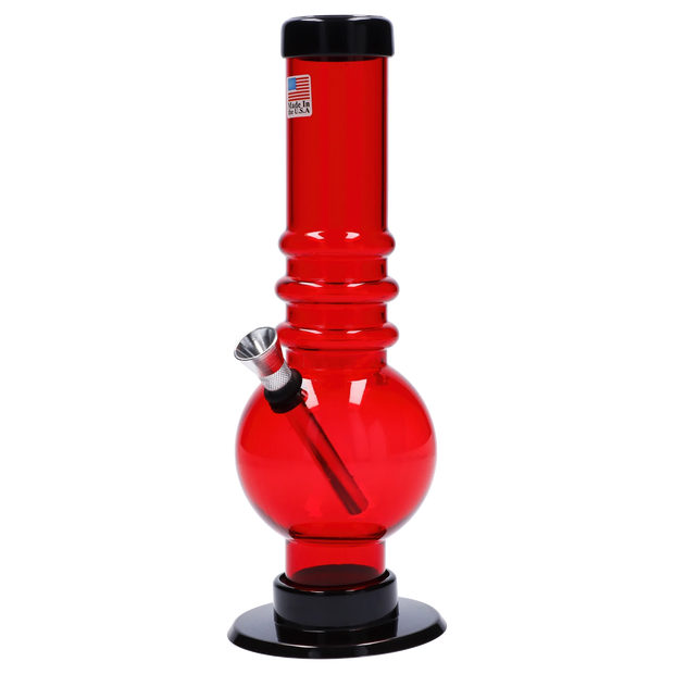 JM Plastics Bubble Base with Grip Acrylic Water Pipe - 9 in.