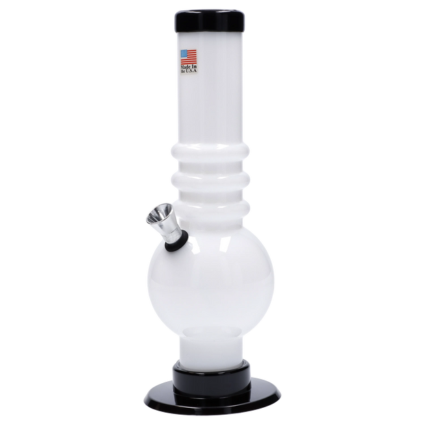 JM Plastics Bubble Base with Grip Acrylic Water Pipe - 9 in.