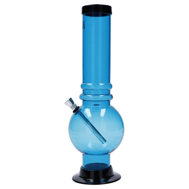 JM Plastics Large Bubble Base with Grip Acrylic Water Pipe - 12 in.