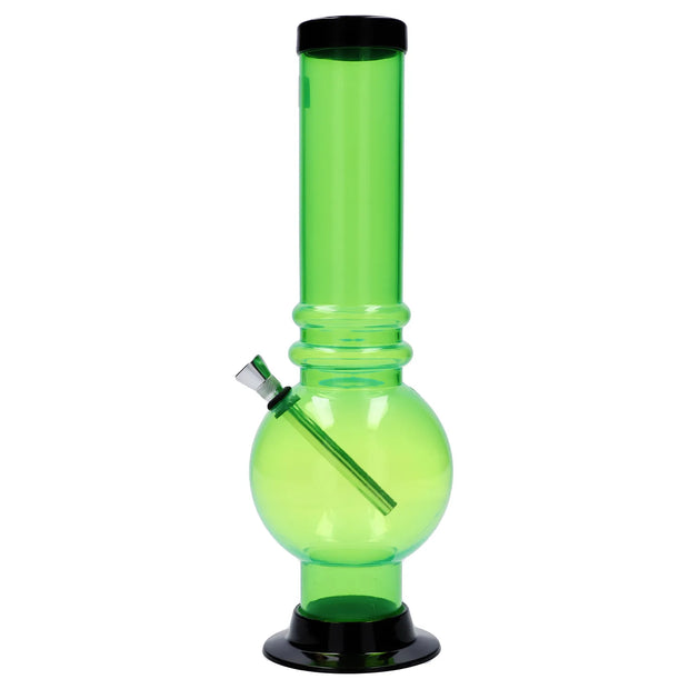 JM Plastics Large Bubble Base with Grip Acrylic Water Pipe - 12 in.