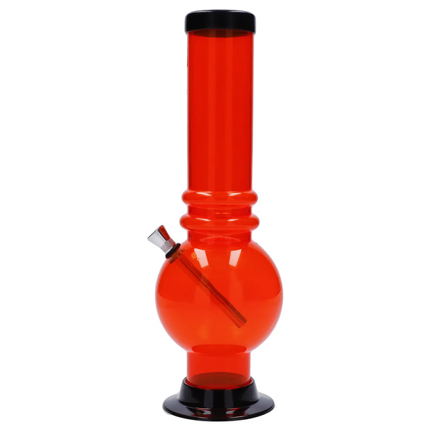 JM Plastics Large Bubble Base with Grip Acrylic Water Pipe - 12 in.