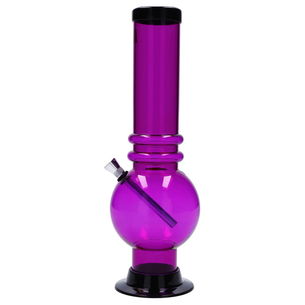 JM Plastics Large Bubble Base with Grip Acrylic Water Pipe - 12 in.