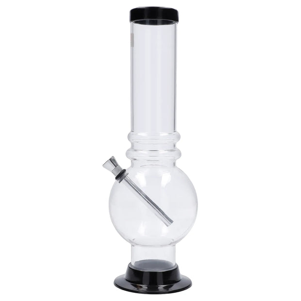 JM Plastics Large Bubble Base with Grip Acrylic Water Pipe - 12 in.