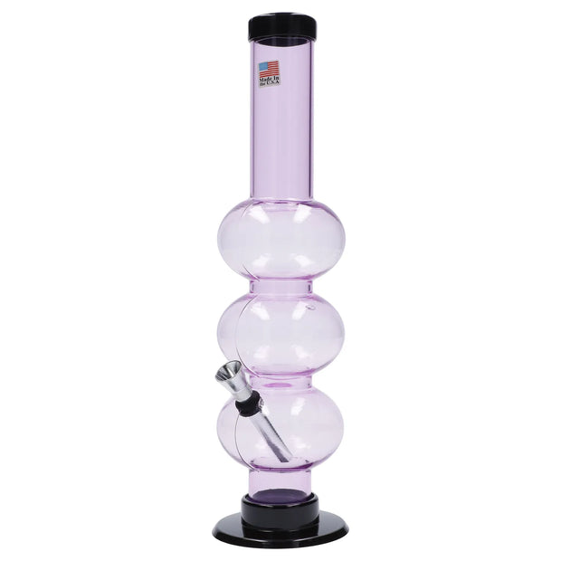 JM Plastics Triple Bubble Acrylic Water Pipe - 12 in.
