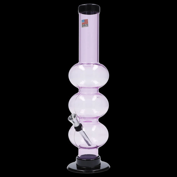 JM Plastics Triple Bubble Acrylic Water Pipe - 12 in.