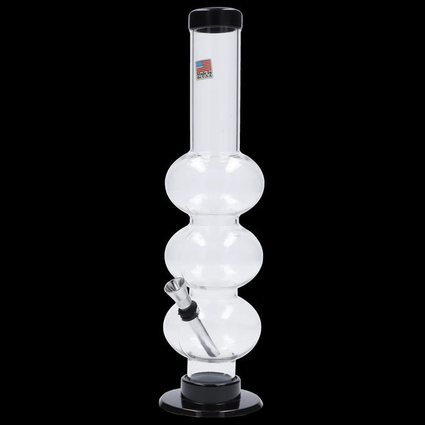 JM Plastics Triple Bubble Acrylic Water Pipe - 12 in.