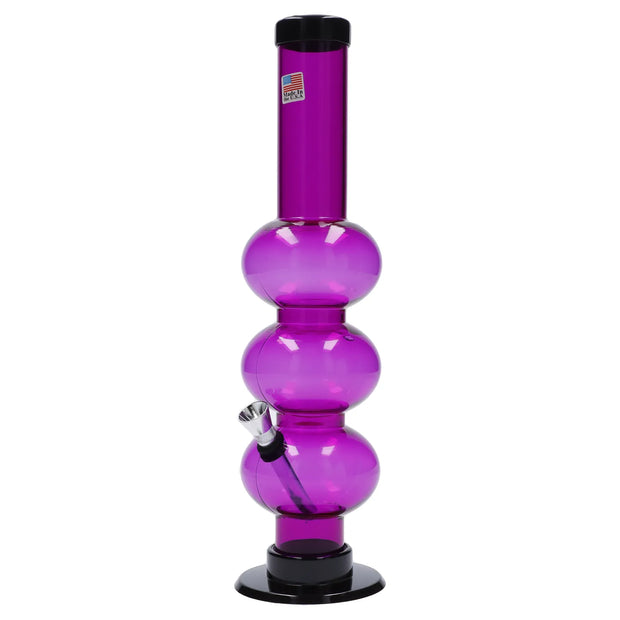 JM Plastics Triple Bubble Acrylic Water Pipe - 12 in.