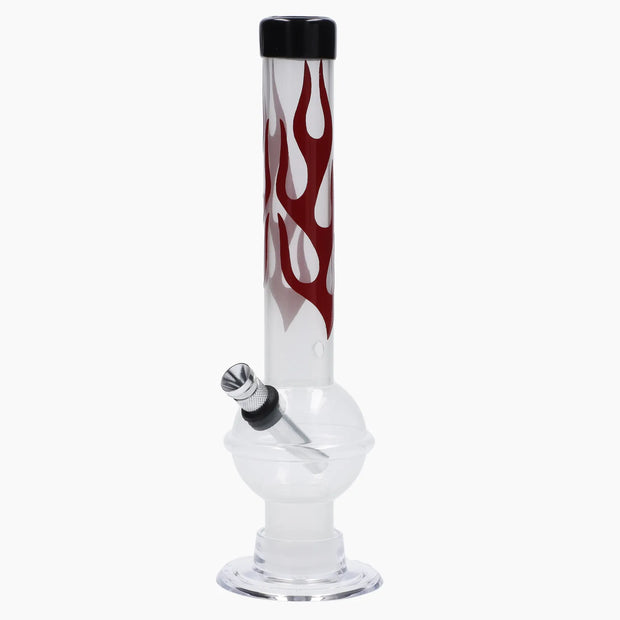 JM Plastics Flame Bubble Base with Ring and Carb Hole Acrylic Water Pipe