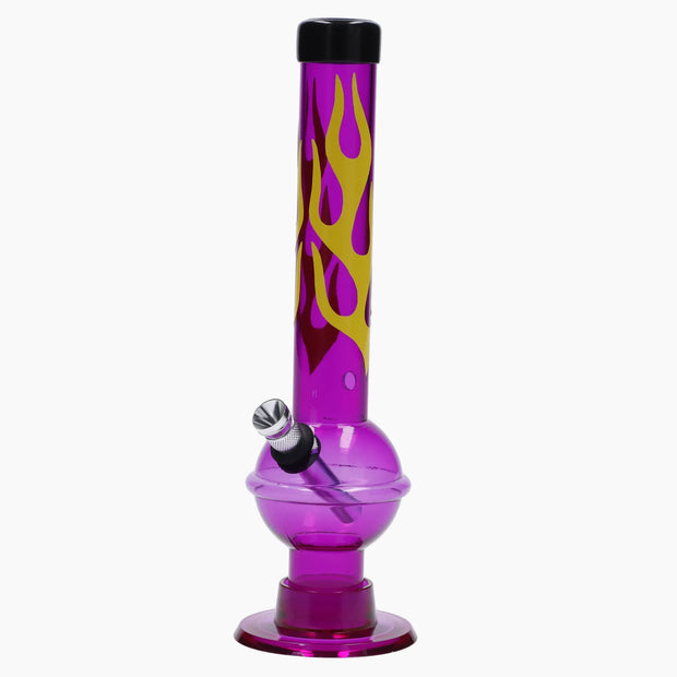 JM Plastics Flame Bubble Base with Ring and Carb Hole Acrylic Water Pipe