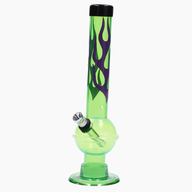 JM Plastics Flame Bubble Base with Ring and Carb Hole Acrylic Water Pipe