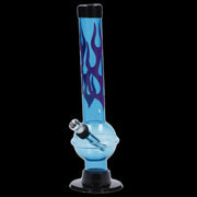 JM Plastics Flame Bubble Base with Ring and Carb Hole Acrylic Water Pipe