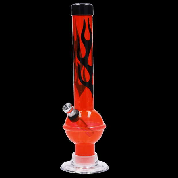 JM Plastics Flame Bubble Base with Ring and Carb Hole Acrylic Water Pipe