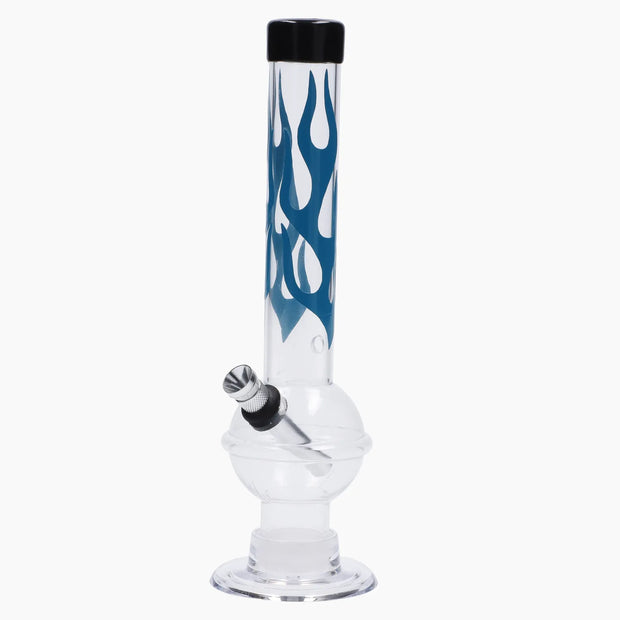 JM Plastics Flame Bubble Base with Ring and Carb Hole Acrylic Water Pipe