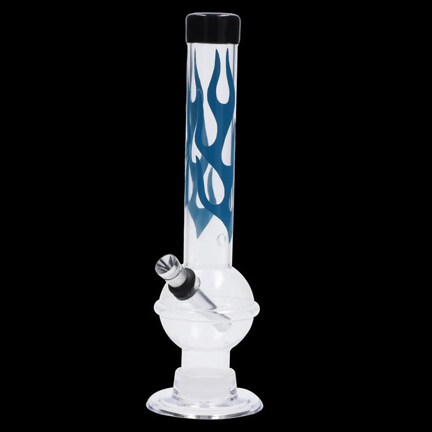 JM Plastics Flame Bubble Base with Ring and Carb Hole Acrylic Water Pipe