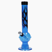 JM Plastics Flame Bubble Base with Ring and Carb Hole Acrylic Water Pipe