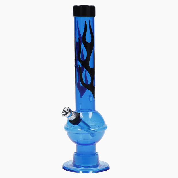 JM Plastics Flame Bubble Base with Ring and Carb Hole Acrylic Water Pipe