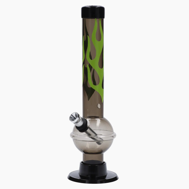 JM Plastics Flame Bubble Base with Ring and Carb Hole Acrylic Water Pipe