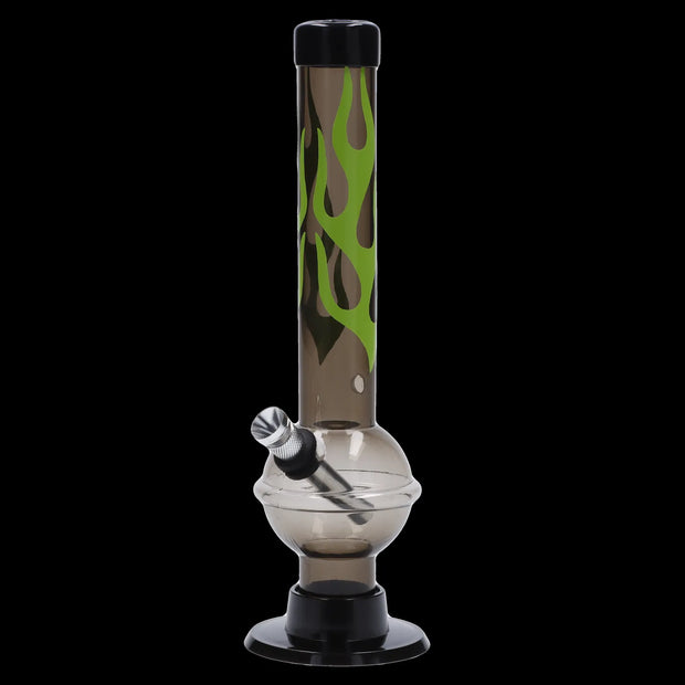 JM Plastics Flame Bubble Base with Ring and Carb Hole Acrylic Water Pipe
