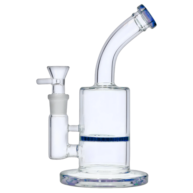Bent Neck with Honeycomb Perc Water Pipe - Green - 9 in.