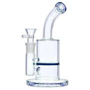 Bent Neck with Honeycomb Perc Water Pipe - Green - 9 in.